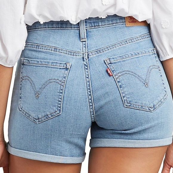 Levi's Pants - Levis Mid Length Light Wash Denim Shorts